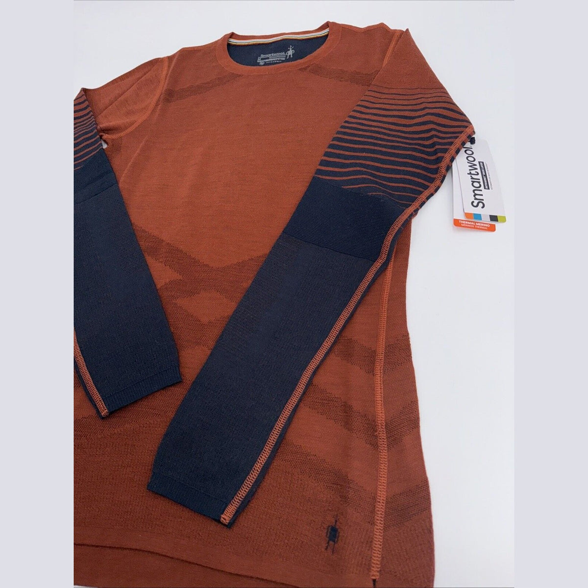 $130 Smartwool Women’s Intraknit Merino Base Layer Crew-Pecan Tan-Medium-New Tag