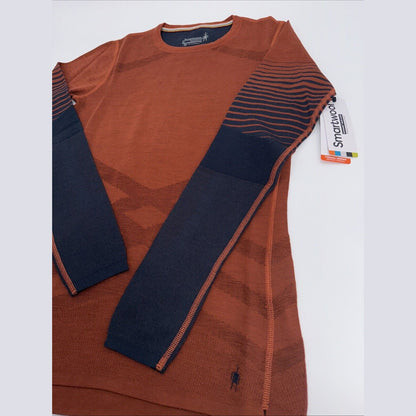 $130 Smartwool Women’s Intraknit Merino Base Layer Crew-Pecan Tan-Medium-New Tag