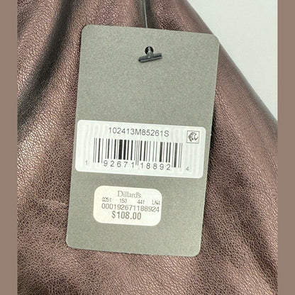 $108 Lysse Women's Stretch Skinny Faux Leather Leggings Pants-Copper -Small- New