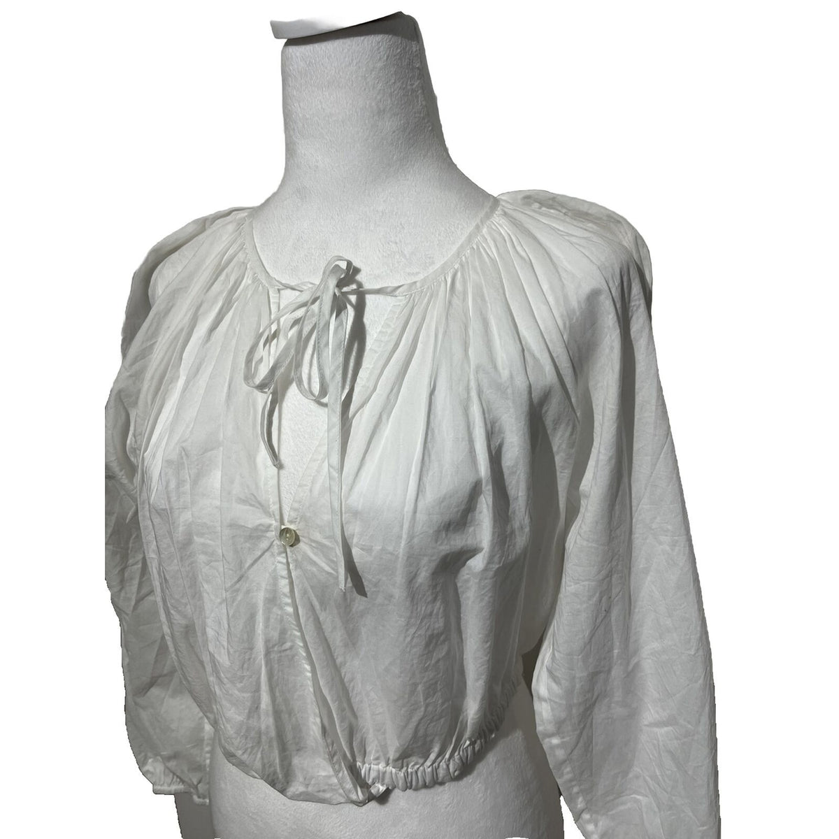 Rails Women’s Long Sleeve Katia Crop Shirt - Beach White- XSmall- New Tag $168