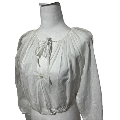 Rails Women’s Long Sleeve Katia Crop Shirt - Beach White- XSmall- New Tag $168