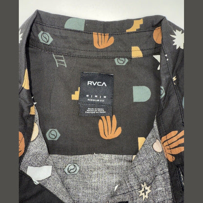 $66 RVCA Men’s ANYTIME S/S Button Shirt - PTK Brown -Size:  Medium - New Tag
