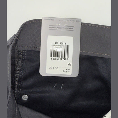 $70 Levi's Men's 511 Slim Tech Pants Stretch A92130010- Grey- 32W 32L - New Tag