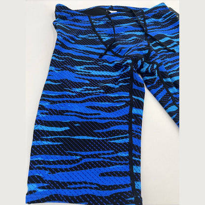 $60 TRY Men's Crypsis All-Over Jammer Swimsuit - Blue / Black- Size: 32- New Tag