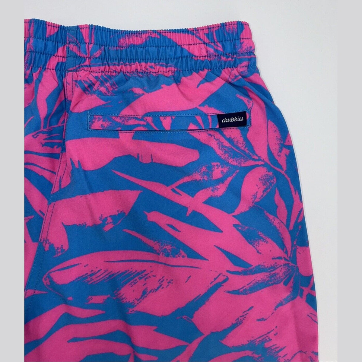 $70 Chubbies The Palm Springers 5.5" Inseam Swim Trunks-Pink/Blue-Small-New Tag