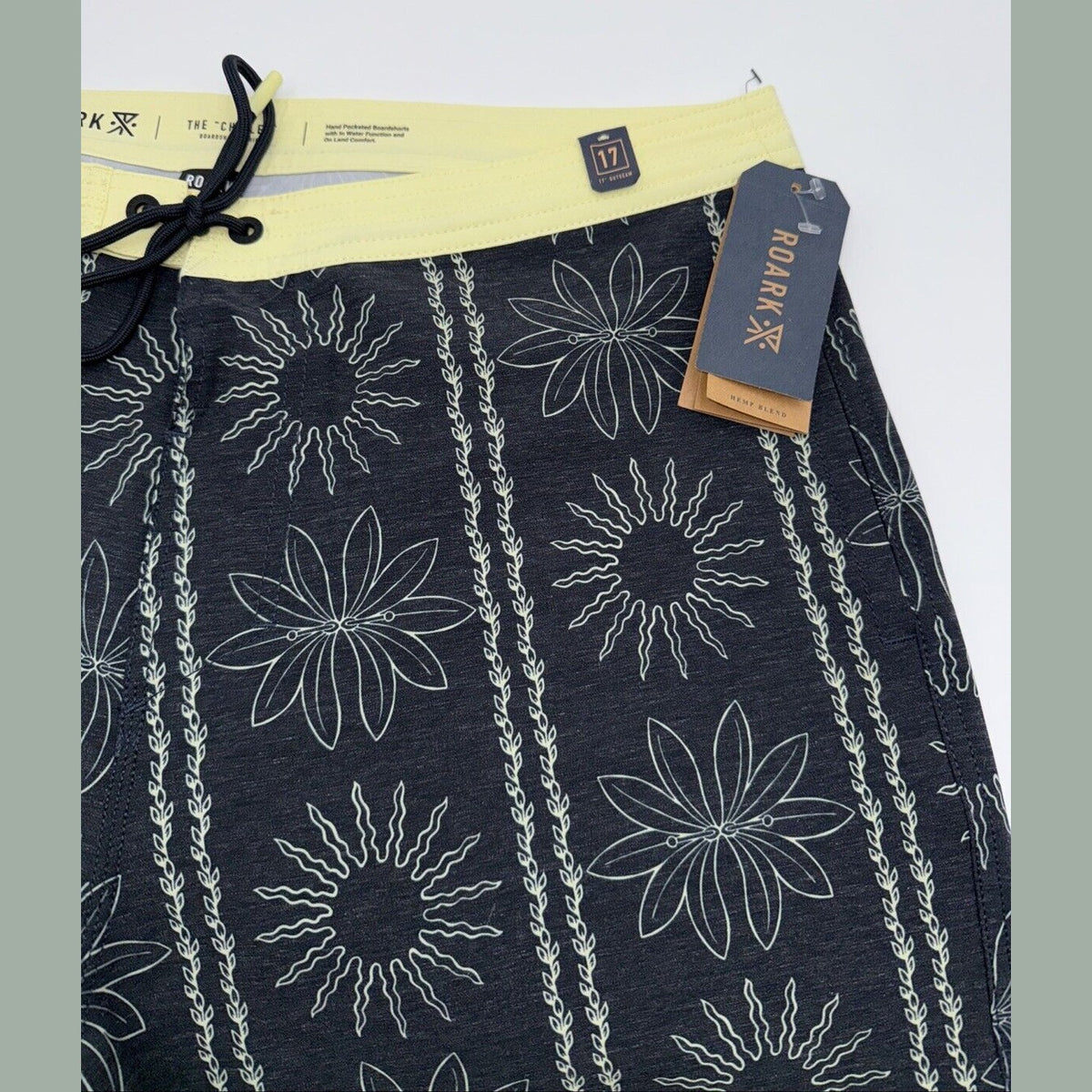 $89 Roark Men’s Chiller 17” Boardshorts Trunks Drawstring-Dark Navy-33W- New Tag