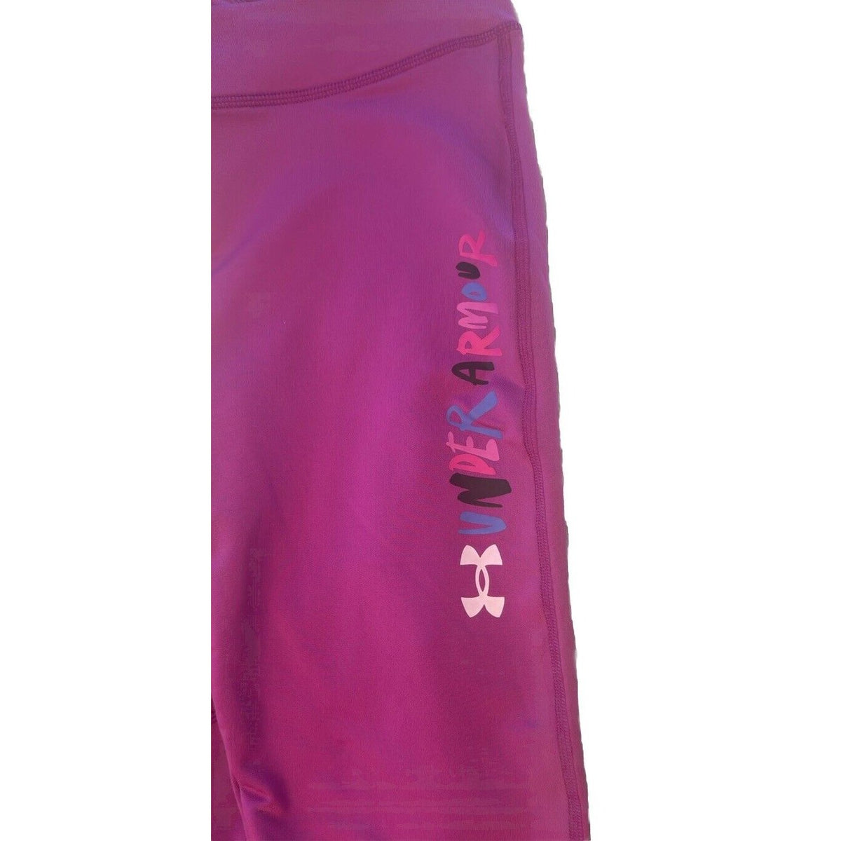 $45 Under Armour Youth Girl’s Cold Weather Leggings Kids- UA Purple- Youth Large