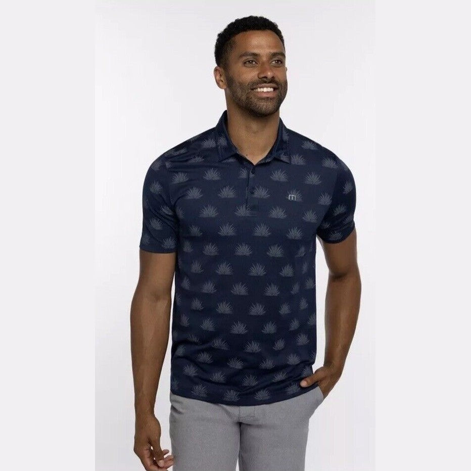 $95 Travis Mathew Men’s At The Buffet No Logo Golf Polo Shirt- Navy-Small -New