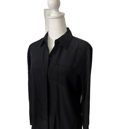 $40 Nine West Women’s Oversized Long Sleeve Button Shirt - Black- Small- New Tag