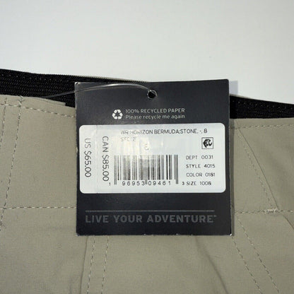 $65 Eddie Bauer Women’s Horizon Bermuda Shorts- Stone Beige-Size: 8 (29” To 32”)