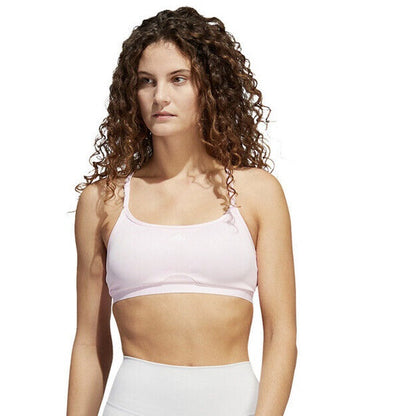Adidas Aeroreact Training Light-Support Padded Bra- Clear Pink- MDD - New$35