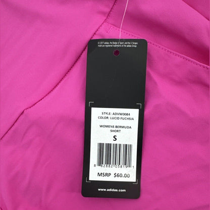 $60 Adidas Women's Bermuda Micro Shorts ADVW0084- Lucid Fuchsia- Small - New