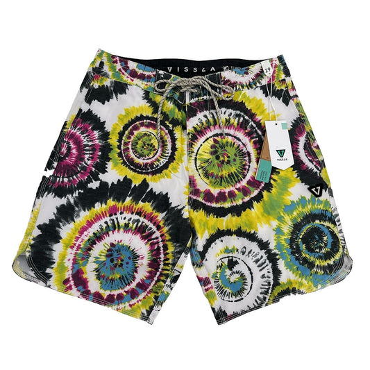 $70 VISSLA Men's Boardshorts SHRED HEAD 17.5" - Black Multi - Size: 29W-NWT