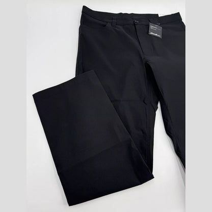 $70 Eddie Bauer Men’s Performance Tech Lightweight Stretch- Black - 30W 30L-NEW