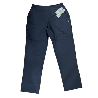 $85 Free Country Women's Get Out There Convertible Pants to Shorts-Black-Medium