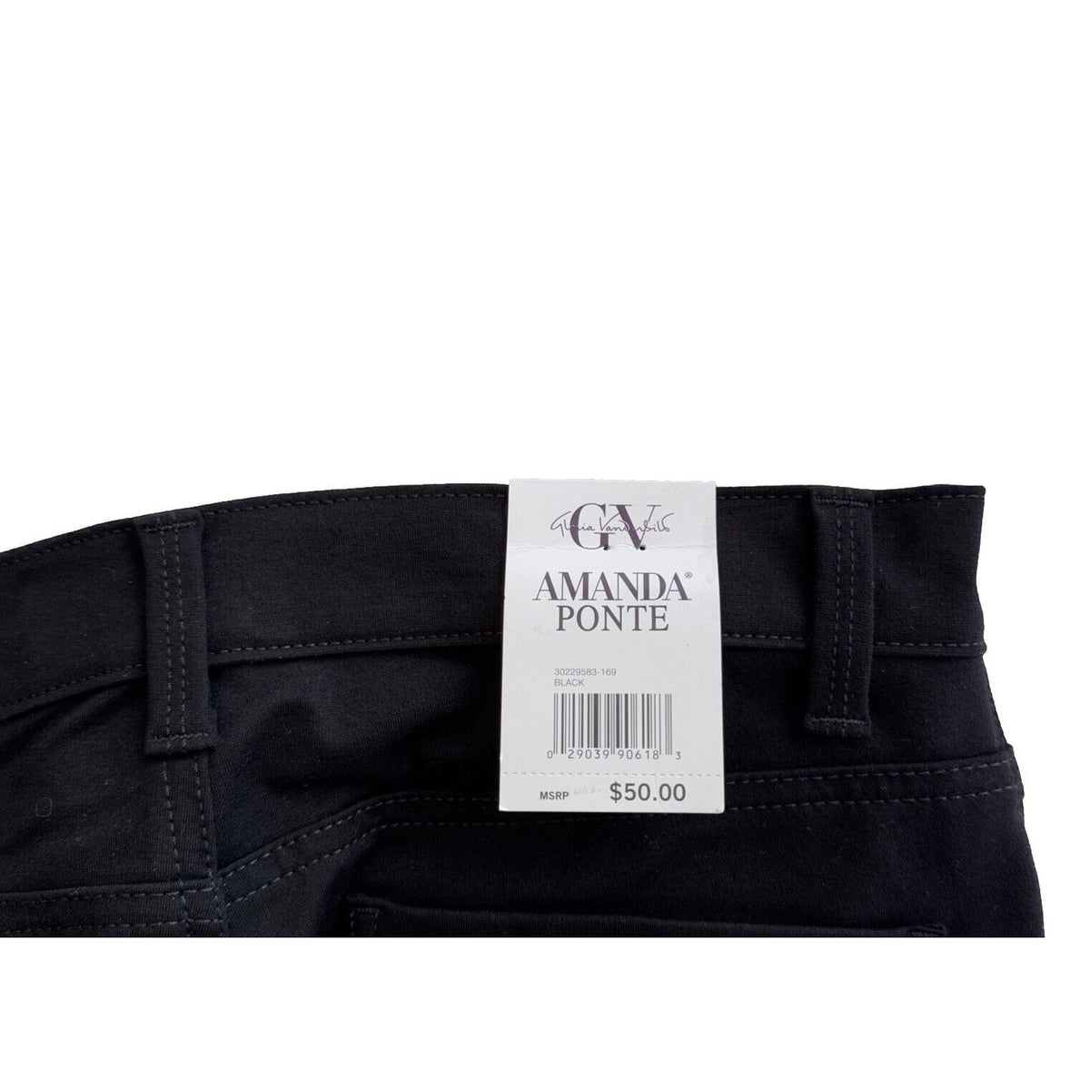 Gloria Vanderbilt Women’s Amanda Ponte Pants- Black- Size 6 - New