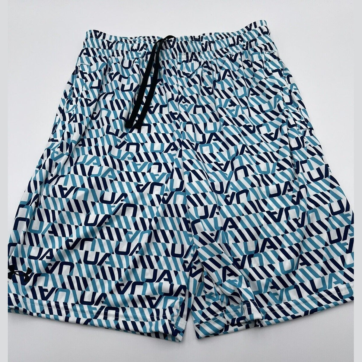 Under Armour Men’s Tech Printed Shorts - -White Blue-Small -NWT $35