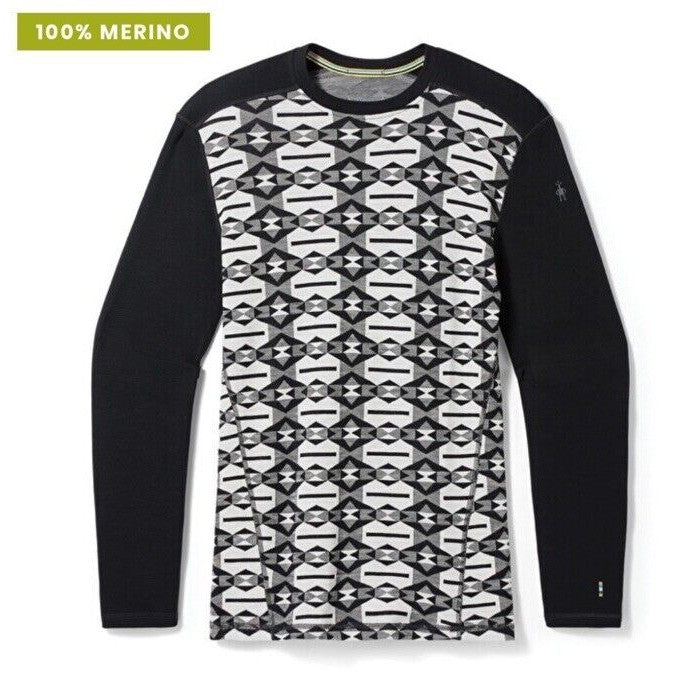 $115 Smartwool Men's Classic Base Layer Merino Crew - Black Clouds - Medium -NEW