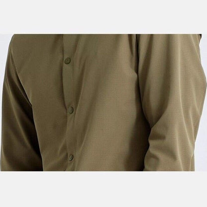$150 FJALLRAVEN Men’s Specialized S/F Sun Long Sleeve Shirt-Khaki - Small- New