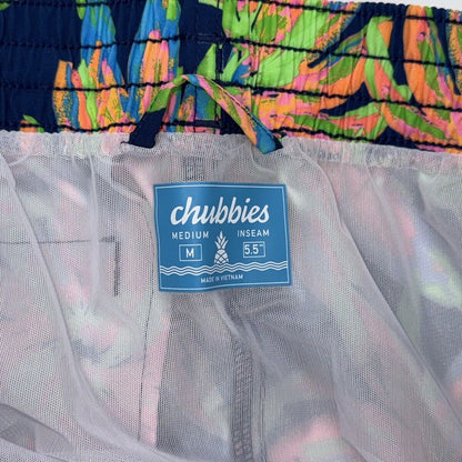 $70 Chubbies The Ocean Flowers 5.5" Inseam Swim Trunks-Multi -Medium-New Tag
