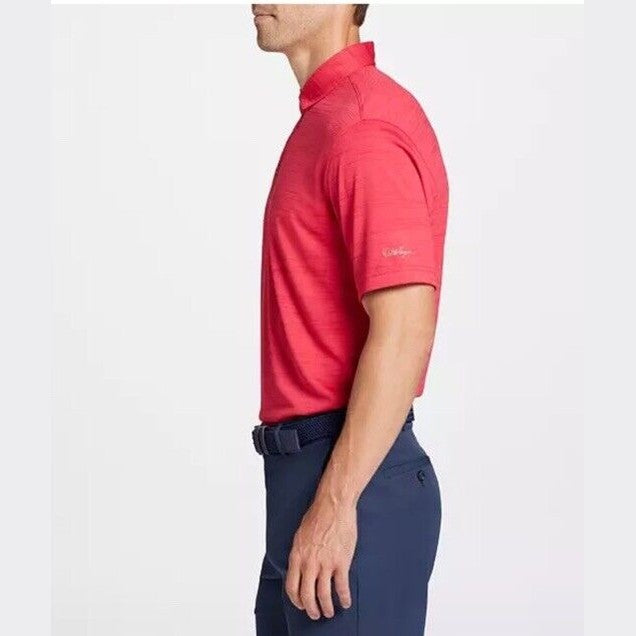 Walter Hagen Men's Performance 11 Conversational Golf Polo -Raspberry- Small-New