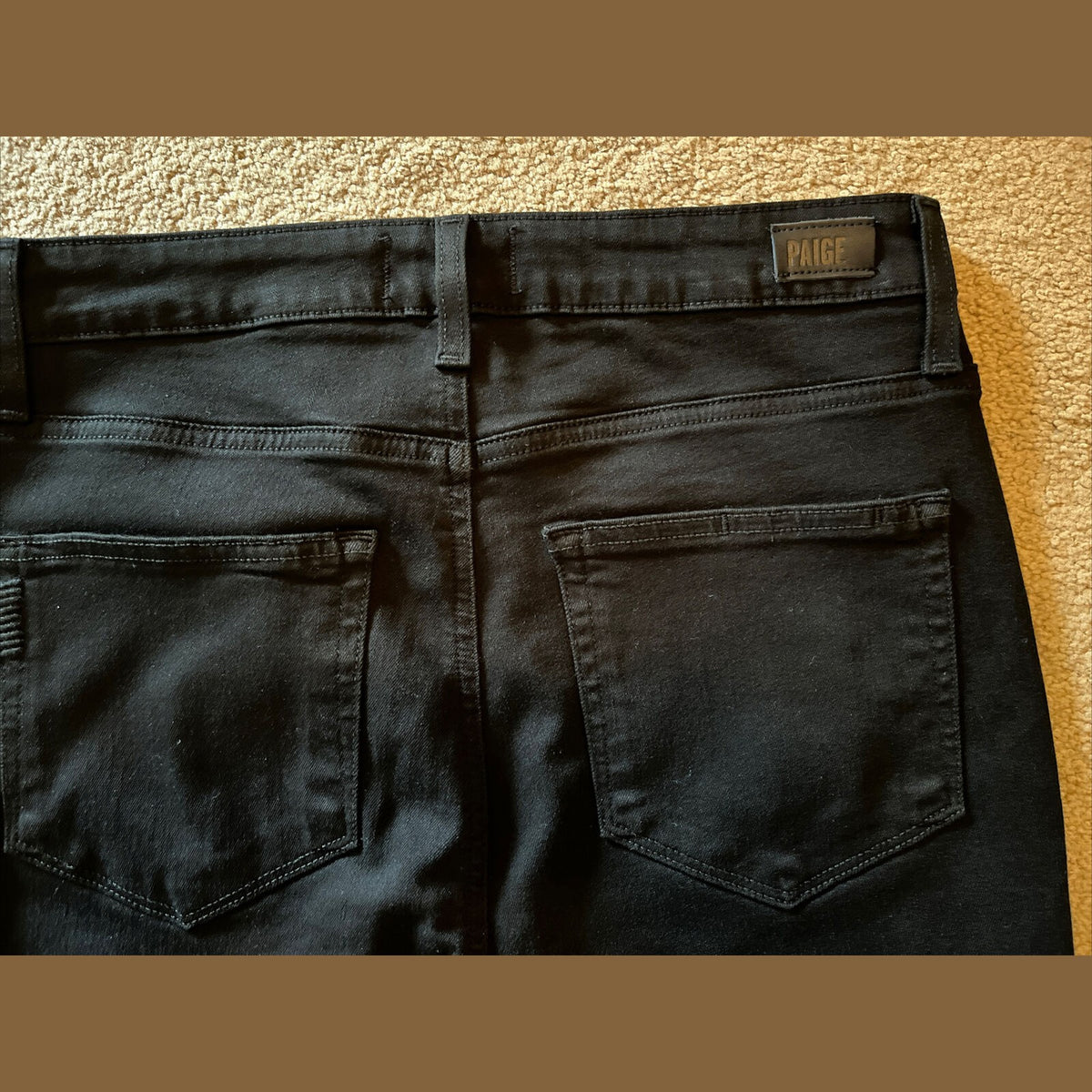 PAIGE Women’s Margot Ankle Denim Jeans  On Purpose Knee Holes-Black- 30W- New