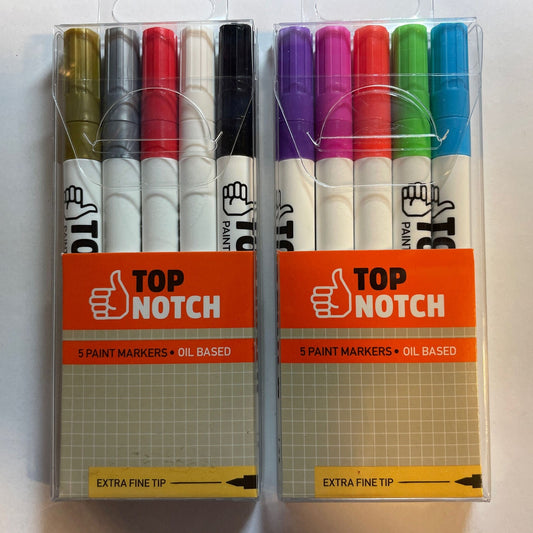 Combo Lot Of 2 Top Notch Paint Markers Extra Fine Tip Oil Based 1737-(2665)(2657