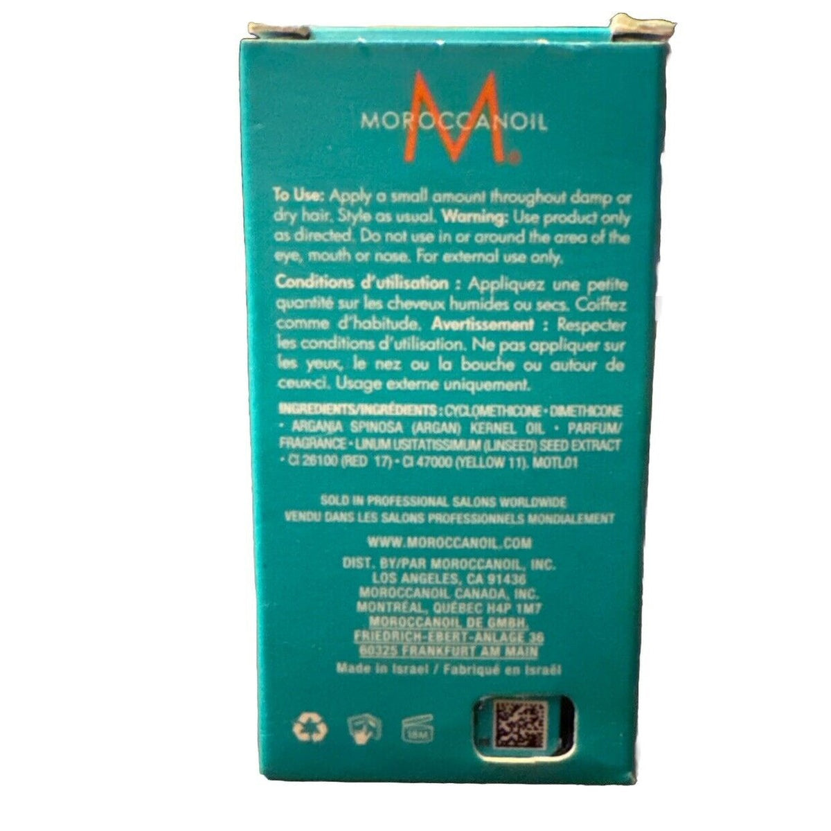 Moroccanoil Treatment-Light Original- Travel Size 0.85oz / 25ml **NEW**AUTHENTIC