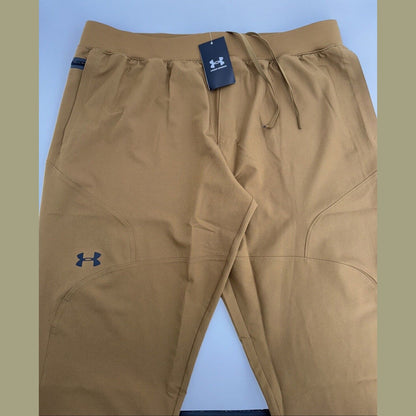 $90 Under Armour Men’s Unstoppable Tapered Training Joggers -Coyote-2XLarge-New