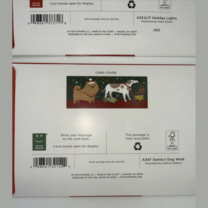 Lot Of 2 Up With Paper 3D Pop-Up Christmas Cards- Combo B- Over $30 Retail!