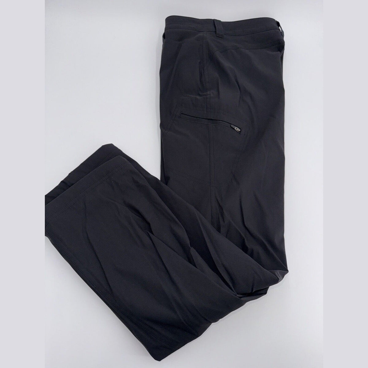$80 Eddie Bauer Women’s Micro Fleece Lined Rainier Pants-Black-Size: 8 (32W)-NEW