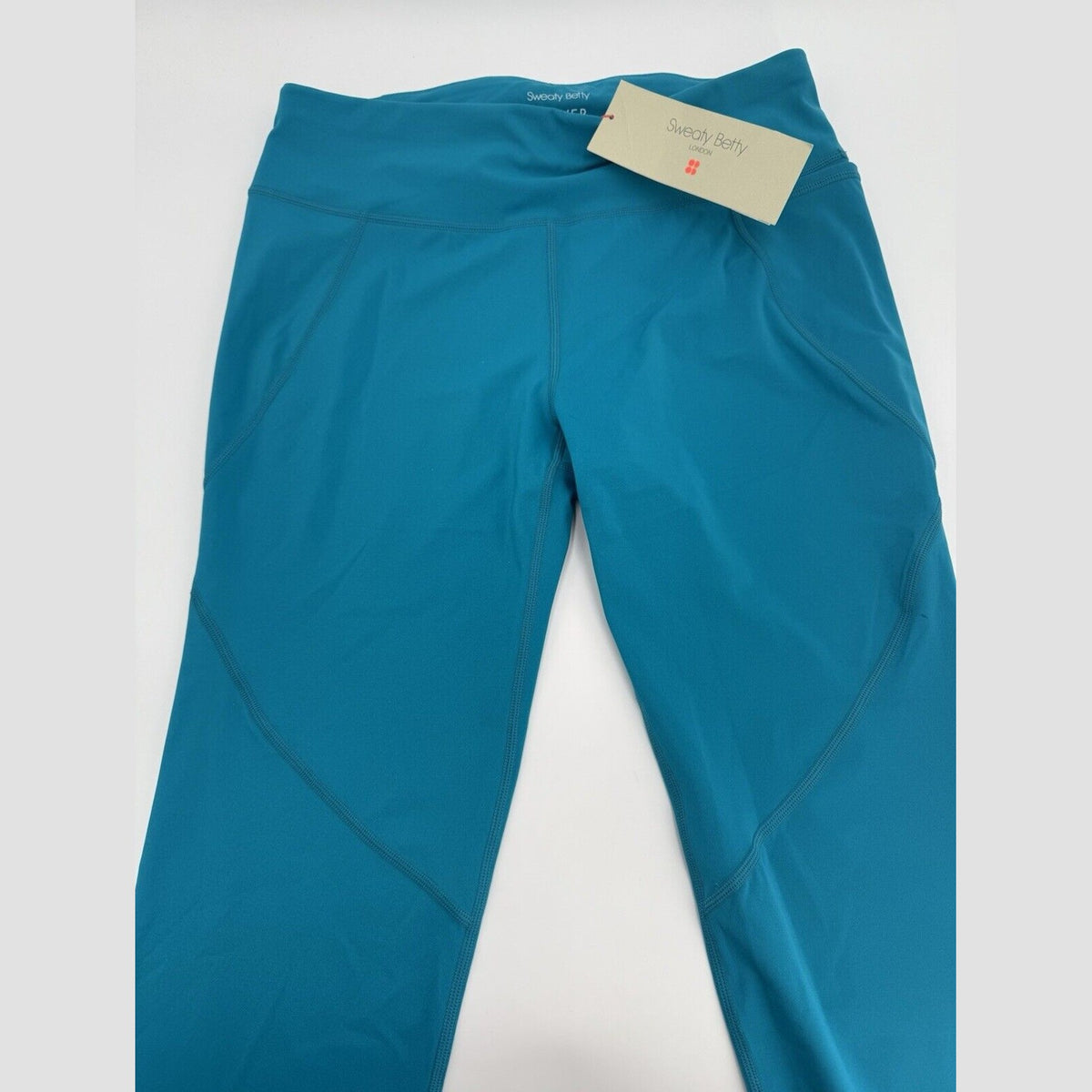 $100 Sweaty Women’s Betty Power Leggings 7/8 Length- Blue -Size: 10 Large - New