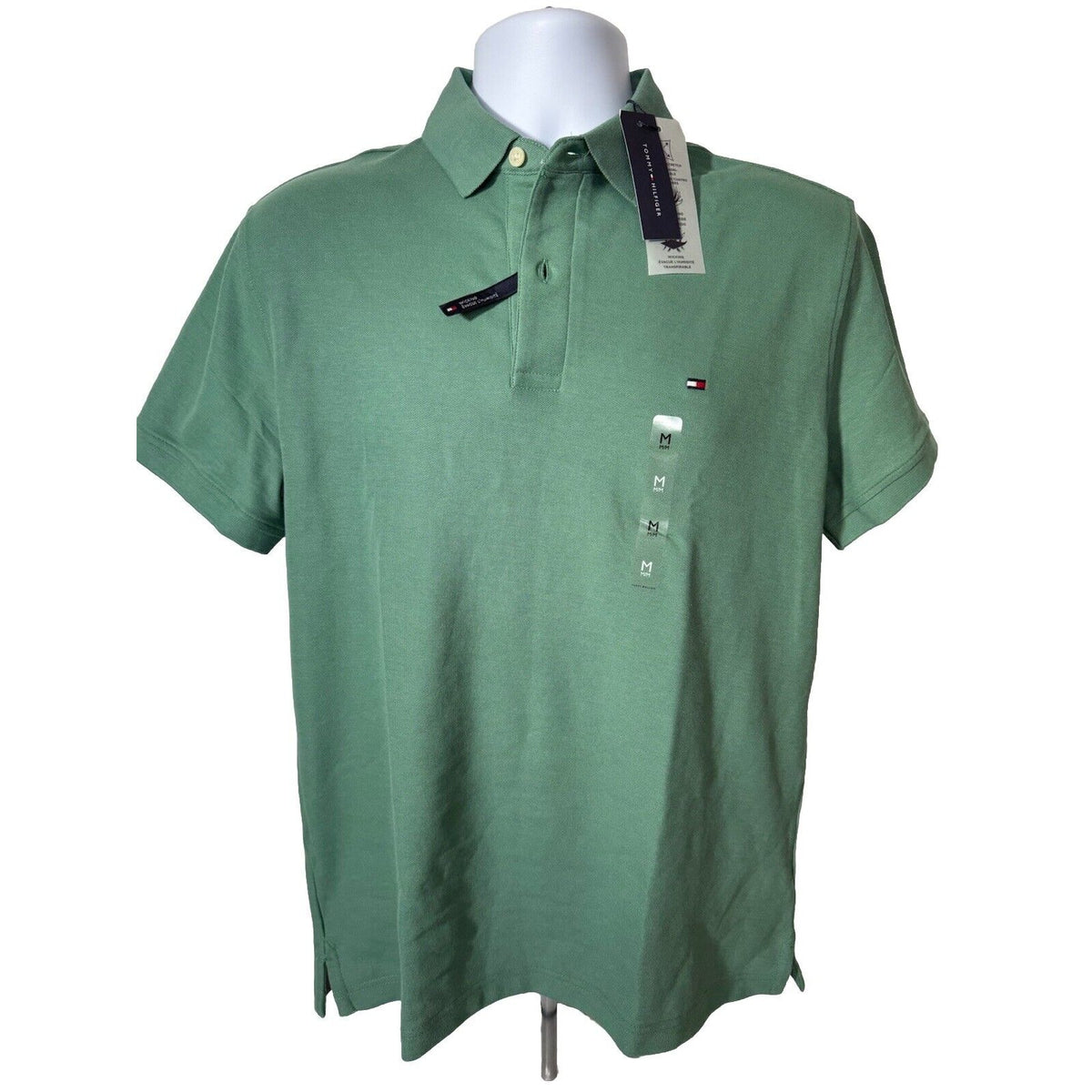Tommy Hilfiger Men’s Justin Reg Fit Polo Shirt - Green - Medium - MSRP $64.50