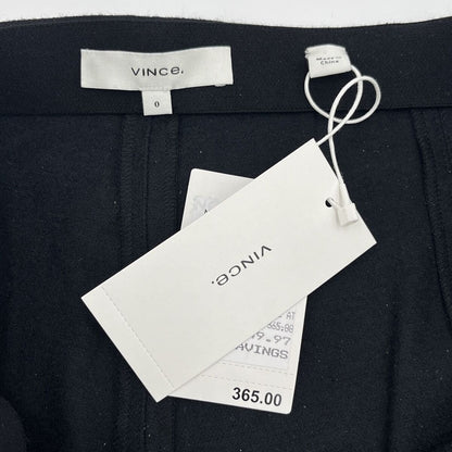 NWT $365 Vince Women’s Cozy Stitch Pintuck Wool Blend Pant-Black-Size: 0- New