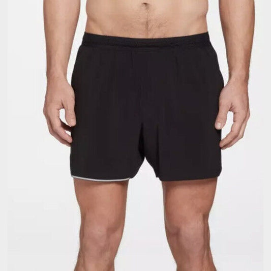 VRST Men's 5” Enthusiast Lined Run Shorts - Pure Black- XLarge - New Tags $60