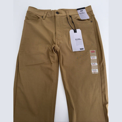 $70 Levi's Men's 511 Slim Tech Pants Stretch A92130010- Tan - 30W 30L - New Tag
