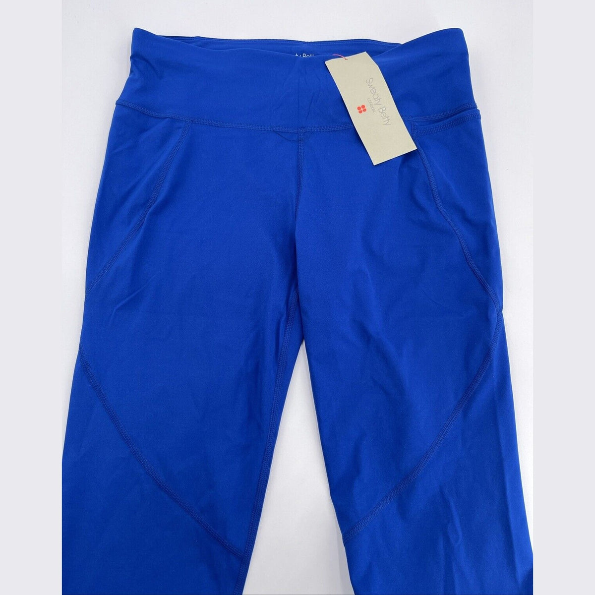 $100 Sweaty Women’s Betty Power Leggings 7/8 Length- Blue -Size: 10 Large - New
