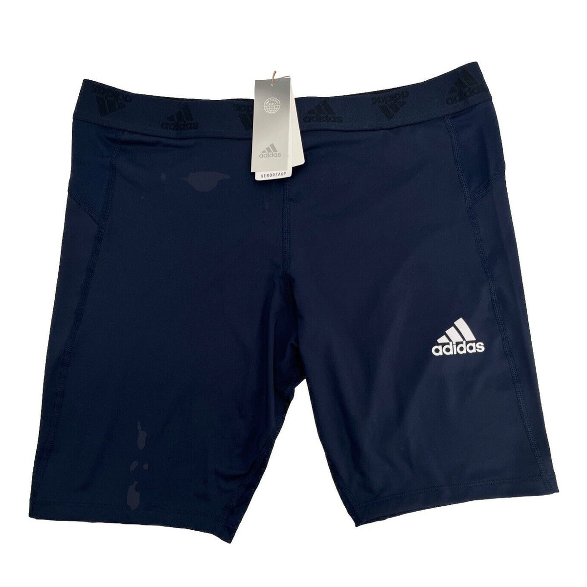 Adidas Men’s Techfit Aeroready Training Tights Compression Shorts-Navy-2XLarge
