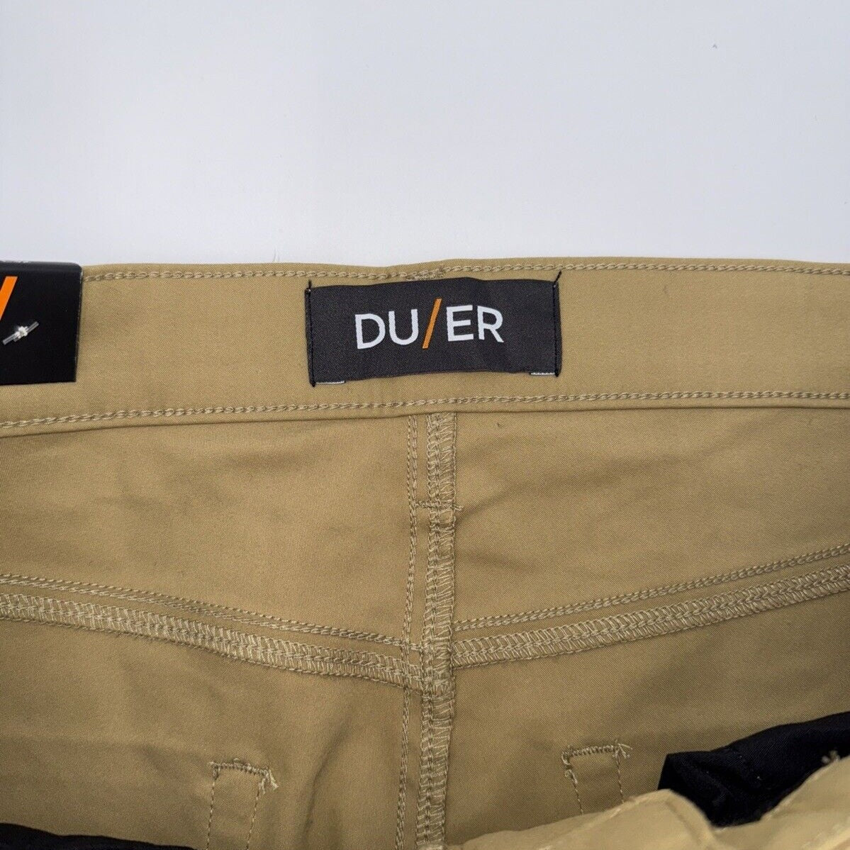 $139 DU/ER Men’s NuStretch Slim Fit 5 Pocket Chino Pants- Khaki - 33W 32L - New
