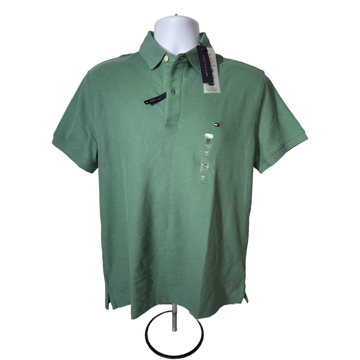 Tommy Hilfiger Men’s Justin Reg Fit Polo Shirt - Green - Medium - MSRP $64.50