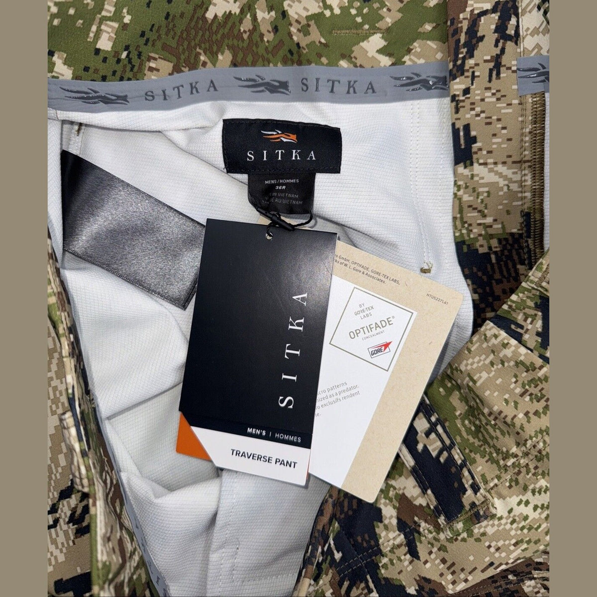 Sitka Men’s Traverse Pant  600029-SA 36R -Optifade Subalpine-Size: 36R-New $159