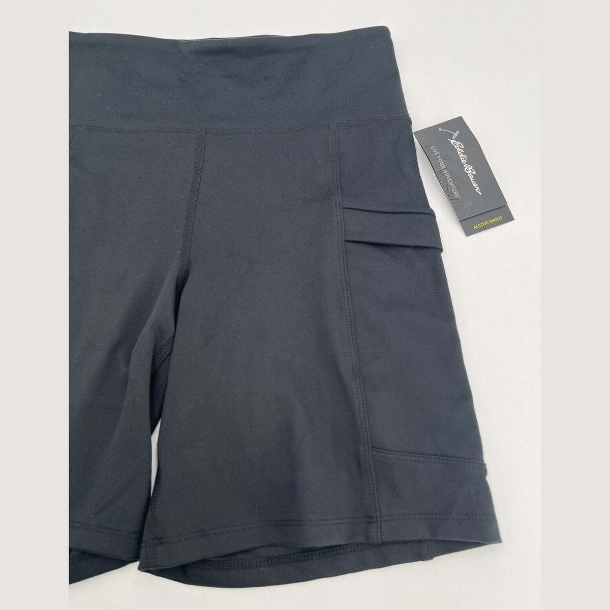 $45 Eddie Bauer Women’s Alcove Compression Shorts- Black-Medium-New Tag