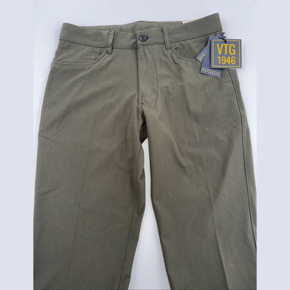 $95 Vintage 1946 Men’s Tech Power Stretch 5-Pocket Pants- Olive - Size: 32W-New