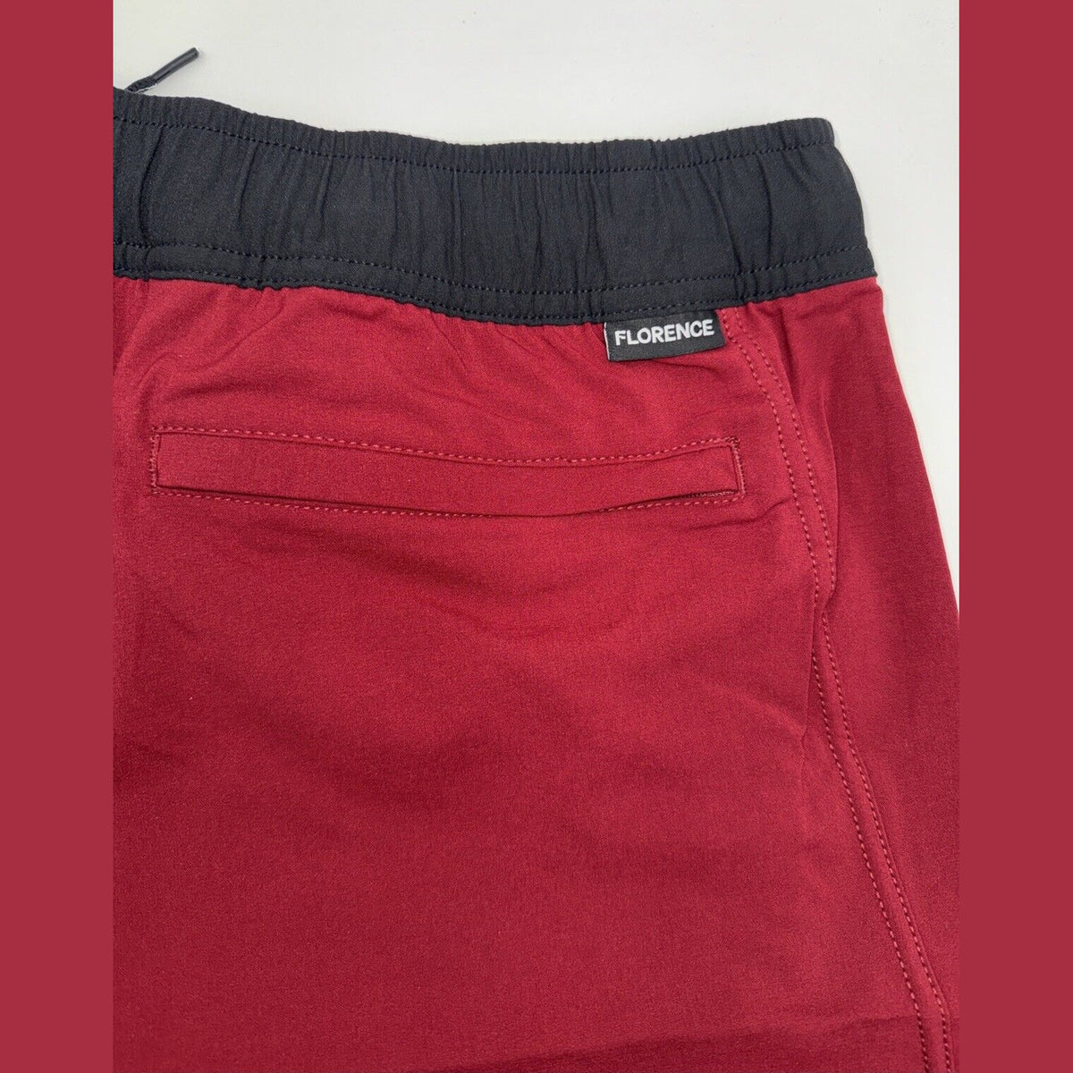 $70 Florence Marine X Burgee F1 All Purpose 7" Shorts - Maroon- Medium - NEW Tag