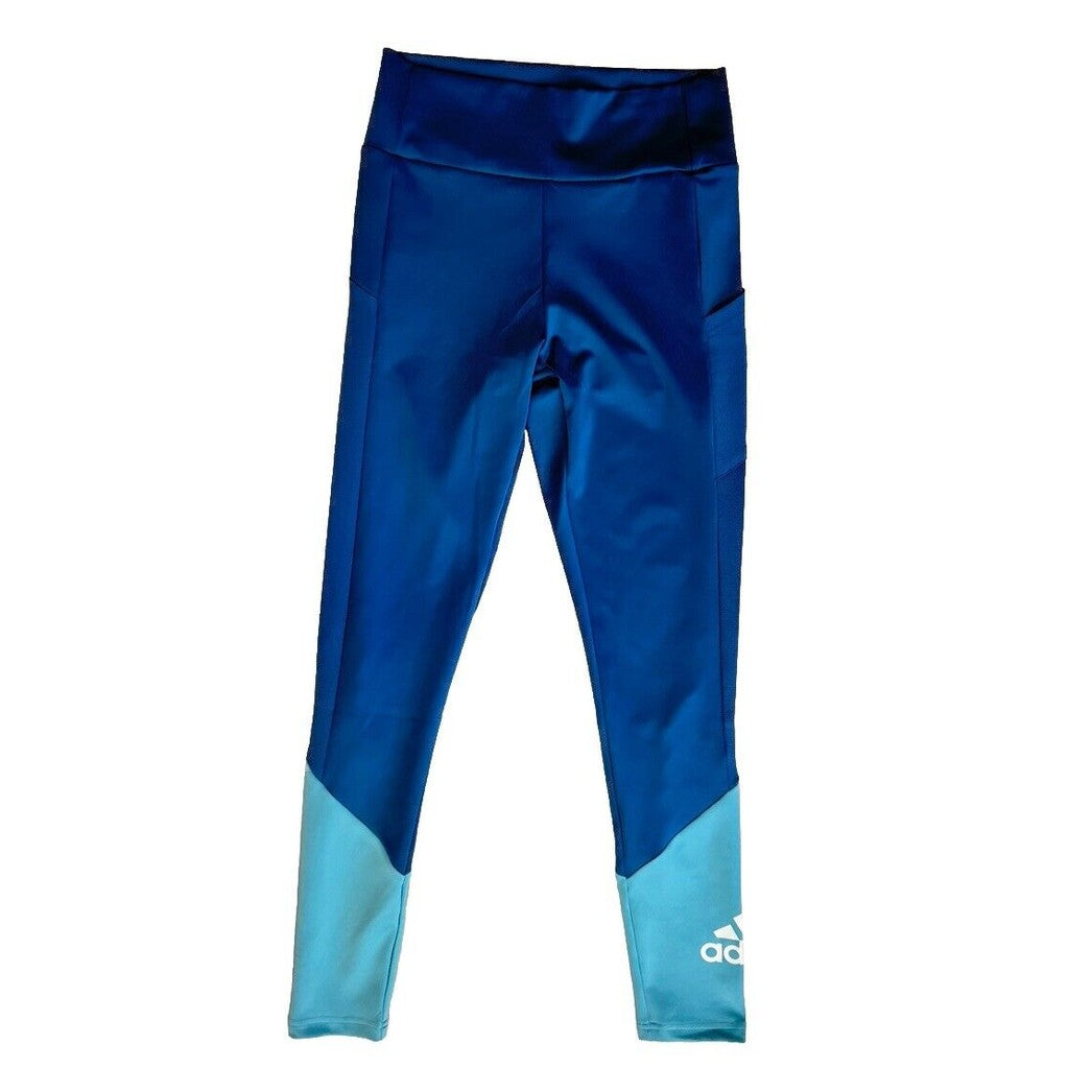 Adidas Women's - Designed 2 Move Big Logo Sport Tights-Orbit Indigo/Mint- Large
