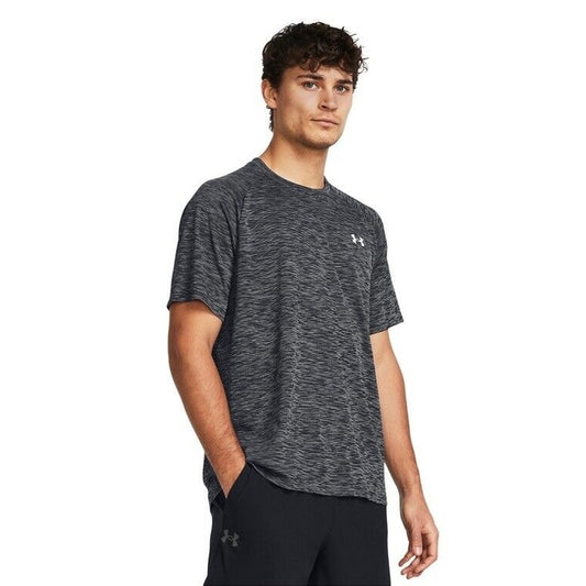 Under Armour Men's Textured Tech Lightweight T Shirt- Grey - Small- New Tag