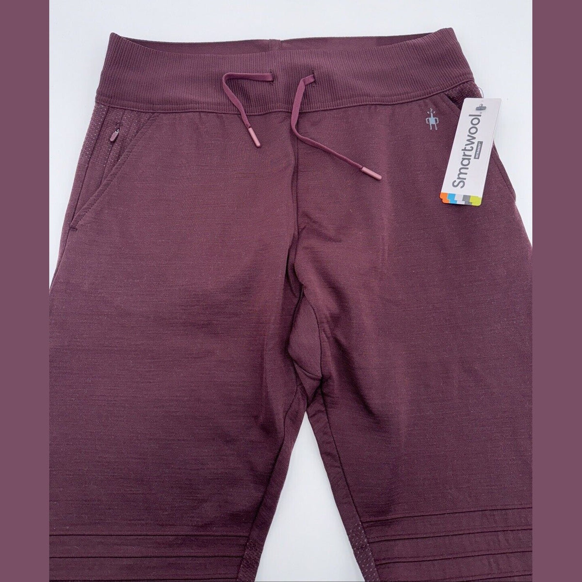 $180 Smartwool Men’s Intraknit Merino Tech Pant-Eggplant Maroon- Small -New Tags