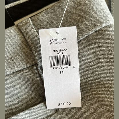 BANANA REPUBLIC Curvy SLOAN Women's Mid Rise Slim Fit Ankle Pants-Gray-Size 14