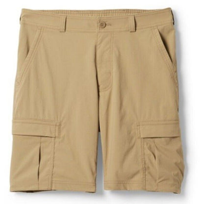 $60 Rei Men’s  Sahara Cargo Shorts Belted Hiking Outdoor-Burlap Beige-30W- New