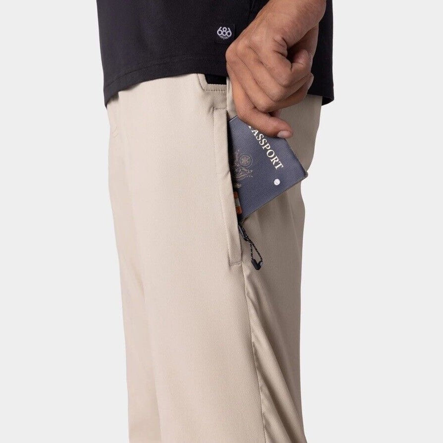 $75 - 686 Everywhere Men’s Stretch Jogger Pants Slim Fit - Putty Beige - Large